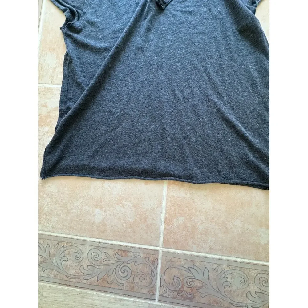 Free People We the Free Kaylen V Neck Short Sleeve‎ T-Shirt Black size: S -NEW!
